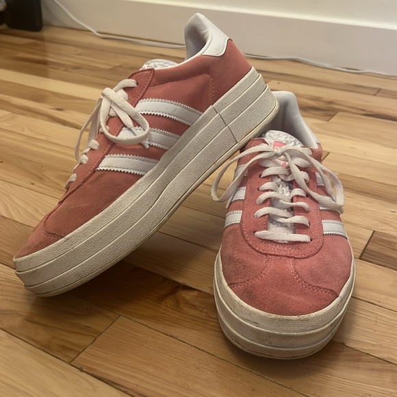 Adidas Gazelle Bold in Pink/White Suede Size 9 - Picture 4 of 10